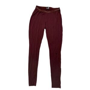ICEBREAKER Merino 200 Thermal Leggings Wine Red Medium Womens *READ* Base Layer